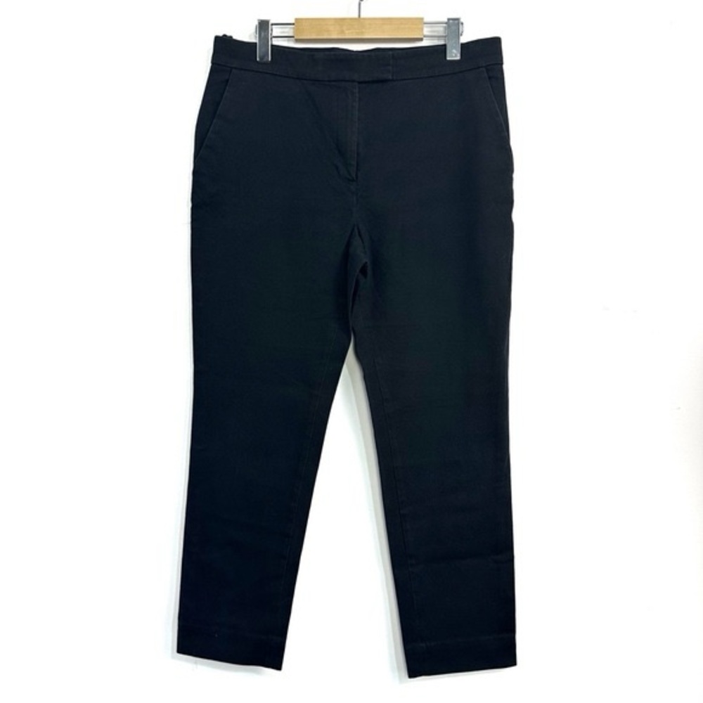 COS Black Textured Cotton Stretch Ankle Pants Sz 10